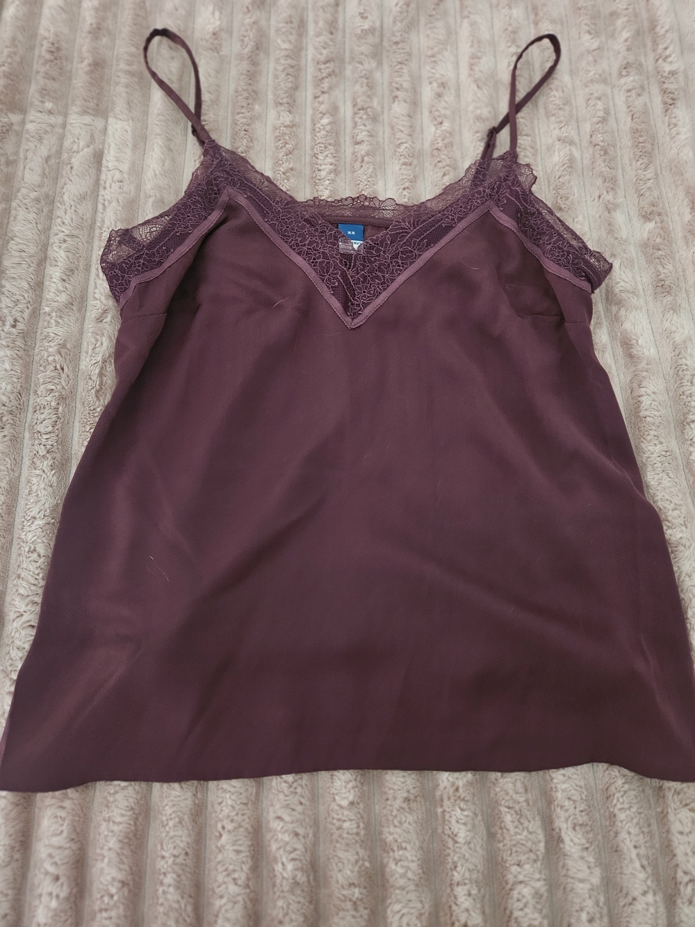 Old Navy Plum Lace-Trim Satin Cami